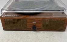 Load image into Gallery viewer, Udreamer Brown Black Vinyl Record Player Bluetooth Turntable Not Tested
