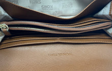 Load image into Gallery viewer, Michael Kors Womens Fulton Brown Pebbled Leather Snap Flap Carryall Wallet
