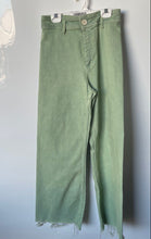 Load image into Gallery viewer, Zara Womens Green Denim Pockets Regular Fit Medium Wash Wide-Leg Jeans Size 4
