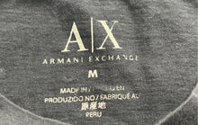 Load image into Gallery viewer, Armani Exchange Mens Blue V-Neck Short Sleeve Pullover T-Shirt Size M
