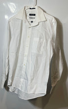 Load image into Gallery viewer, Pierre Cardin Mens White Slim-Fit Long Sleeve Dress Shirt Size M15-15.5
