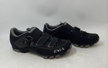 Load image into Gallery viewer, Fizik Mens M6 Black Round Toe Hook &amp; Loop Cycling Shoes Size 8 1/4
