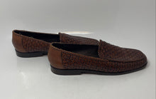 Load image into Gallery viewer, Cole Haan Mens Brown Woven Leather Moc Toe Slip-On Loafer Shoes Size 9B
