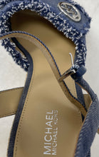 Load image into Gallery viewer, Michael Kors Womens Beige Denim Open Toe Wedge Platform Sandals Size 10M
