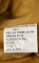 Load image into Gallery viewer, Gino Di Giorgio Mens Beige Leather Snap Front Jacket Size Large With Tag
