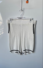 Load image into Gallery viewer, Fashion Nova Womens White Black Pull-On Elastic Waist Sweat Shorts Size Large
