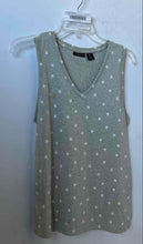 Load image into Gallery viewer, Tahari Womens Green Star Print Sleeveless V-Neck Pullover Tank Top Size Large
