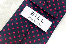 Load image into Gallery viewer, Bill Blass Mens Red And Black Polka Dot Adjustable Long Formal Designer Tie
