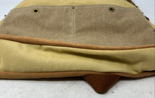 Load image into Gallery viewer, Fossil Womens Brown Beige Yellow Double Handle Outer Pockets Lined Tote Handbag
