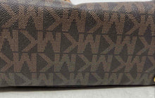 Load image into Gallery viewer, Michael Kors Womens Jet Set Dark Brown Signature Leather Charm Tote Handbag
