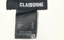Load image into Gallery viewer, Claiborne Mens White Linen Collared Pockets Short Sleeve Button-Up Shirt Size L
