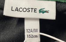 Load image into Gallery viewer, Lacoste Kids Black Cotton Short Sleeve Crew Neck Pullover T-Shirt Size 12A
