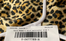 Load image into Gallery viewer, Jeff Gallano Paris Womens Multicolor Cheetah Print Dolman Sleeve Blouse Top Sz 1
