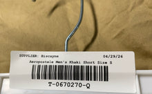 Load image into Gallery viewer, Aeropostale Mens Khaki Elastic Waist Drawstring Flat Front Chino Shorts Size XS
