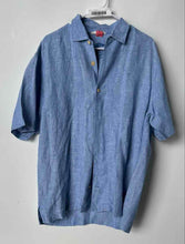 Load image into Gallery viewer, Tommy Bahama Mens Blue Short Sleeve Spread Collar Button-Up Shirt Size M
