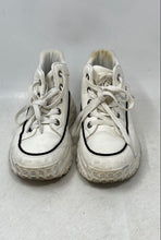 Load image into Gallery viewer, Ou Xing Womens White Black Leather Lace-Up Mid Top Sneakers Shoes Size EUR 37

