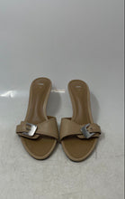Load image into Gallery viewer, Zara Womens Beige Leather Slip-On Open Toe Stiletto Mule Heels Size 36
