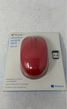 Load image into Gallery viewer, Microsoft Model 1593 1636 Mobile 1850 Red Portable Wireless Mouse Untested
