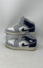 Load image into Gallery viewer, Nike Kids Air Jordan 1 Mid DQ8423-104 Navy Blue White Gray Sneaker Shoes Size 7Y
