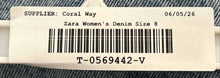 Load image into Gallery viewer, Zara Womens Blue Denim Light Wash Stretch Slash Pocket Paperbag Jeans Size 8
