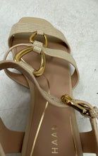 Load image into Gallery viewer, Cole Haan Womens Lyanna Link Beige Leather Block Heel Ankle Strap Sandals Sz 7B
