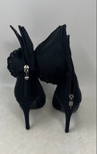 Load image into Gallery viewer, Mackinj Womens Black Pointed Toe High Heel Lace-Up Mid-Calf Bootie Size 5.5
