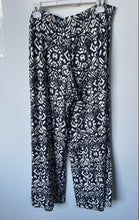 Load image into Gallery viewer, Lauren Ralph Lauren Womens Blue White Geometric Wide-Leg Trousers Pants Size PL
