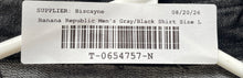 Load image into Gallery viewer, Banana Republic Mens Gray Slim-Fit Long Sleeve Collared Button-Up Shirt Size L
