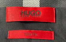 Load image into Gallery viewer, Hugo Boss Mens Black Gray Striped Long Sleeve Slim Fit Button-Up Shirt Size S
