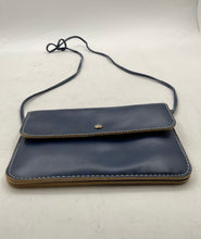 Load image into Gallery viewer, Unbranded Womens Blue Leather Zipper Magnetic Flap Shoulder Crossbody Bag
