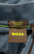 Load image into Gallery viewer, Hugo Boss Mens Blue Black Regular Fit Stretch Short Sleeve Polo Shirt Size XL
