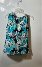 Load image into Gallery viewer, Calvin Klein Womens Multicolor Floral Sleeveless Round Neck Blouse Top Size XL
