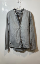 Load image into Gallery viewer, Armani Exchange Mens Gray Cotton Long Sleeve Regular Fit Button-Up Shirt Size M
