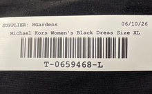 Load image into Gallery viewer, Michael Kors Womens Black Short Sleeve Surplice Neck Wrap Dress Size XL
