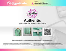 Load image into Gallery viewer, Authentic Escada Womens Green Short Sleeve Blouse Top Size EUR 34 Stained

