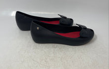 Load image into Gallery viewer, Melissa X Karl Lagerfeld Womens Black Round Toe Slip-On Ballet Flats Size 7
