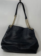 Load image into Gallery viewer, Michael Kors Womens Black Leather Inner Pocket Double Strap Shoulder Handbag
