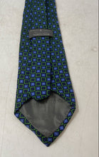 Load image into Gallery viewer, Robert Talbott Nordstrom Mens Blue Geometric Keeper Loop Adjustable Pointed Tie
