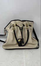 Load image into Gallery viewer, Valentina Womens Beige And Brown Leather Bottom Studs Top Handle Satchel Handbag
