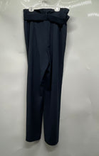 Load image into Gallery viewer, BCBGMaxazria Womens Navy Blue Pleated Wide-Leg Paperbag Pants Size Small
