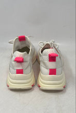Load image into Gallery viewer, Steve Madden Womens White Pink Lace-Up Low Top Sneakers Shoes Size 8 M
