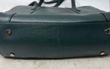 Load image into Gallery viewer, Antonio Melani Womens Green Leather Bottom Studs Double Handle Tote Handbag
