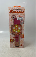 Load image into Gallery viewer, Throwback Pink Floral Wireless LED Karaoke Microphone With Box Not Tested

