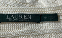 Load image into Gallery viewer, Lauren Ralph Lauren Womens Beige Cable-Knit Boat Neck Pullover Sweater Size M
