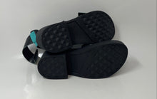 Load image into Gallery viewer, Franco Sarto Womens Colbi Black Turquoise Ankle Strap Platform Sandals Size 8.5M
