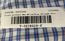 Load image into Gallery viewer, Brooks Brothers Mens White Blue Check Long Sleeve Non-Iron Dress Shirt Size 15.5
