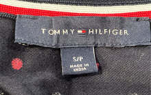 Load image into Gallery viewer, Tommy Hilfiger Womens Navy Blue Polka Dot Eyelet Short Sleeve Shift Dress Size S

