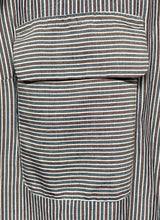 Load image into Gallery viewer, Express Womens Blue Multi Striped Long Sleeve Two Pockets Button-Up Shirt Size L
