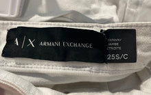 Load image into Gallery viewer, Armani Exchange Womens White Denim Light Wash Skinny Leg Jeans Size 25S
