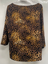 Load image into Gallery viewer, Ann Taylor Womens Brown Animal Print Long Sleeve Blouse Top Size Medium
